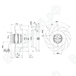Центробежный вентилятор ebmpapst R2D280AF1009