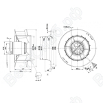 Центробежный вентилятор ebmpapst R2D280RB0601