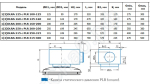 Габаритные размеры диффузоров 1(2)DLRA с камерами статического давления PLR