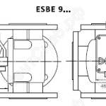Габаритные размеры клапанов ESBE92