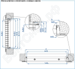 Монтаж решетки в стеной проем с помощью защепок вентиляционной решетки ВР-ГНМ, ГНМ1, ГНМ2