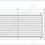 Посадочные размеры и сечение профиля вентиляционной решетки ВР-НК