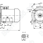 Габаритные размеры. Электродвигатели серии 5А, 5АМ, АИР Ж, Ж1