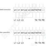 Крышные вентиляторы с прямым приводом DVSI Электросхема