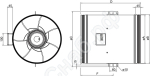 Круглые канальные вентиляторы PRIO AC Размер