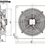 Настенные осевые вентиляторы низкого давления AW Размер