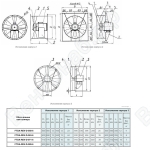 Габаритные размеры вентиляторов FTDA-REV-D